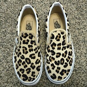 Vans Leopard Print Slip On (Size 3)
